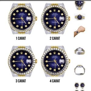 Rolex oyster perpetual two-tone iced bezel